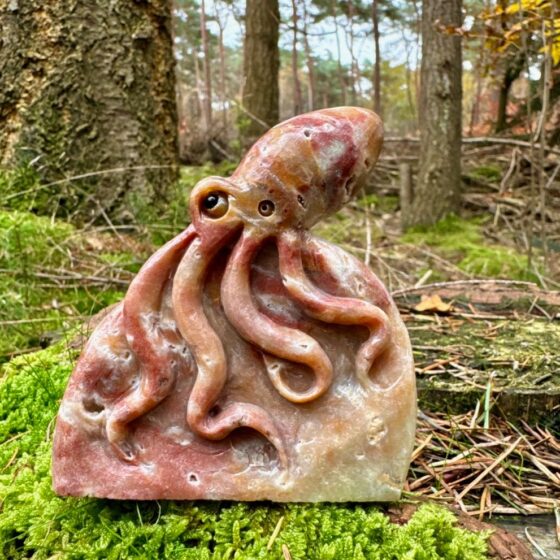 0534 Octopus van rode Jade